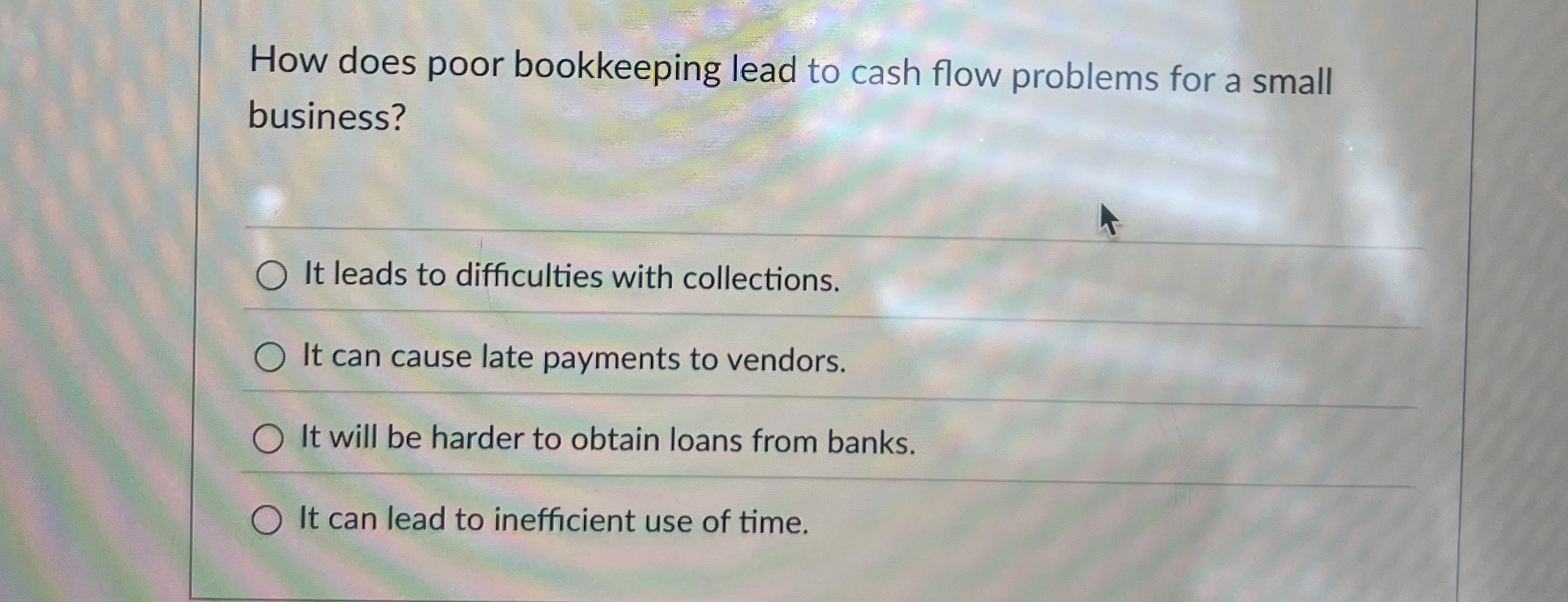  How does poor bookkeeping lead to cash flow problems for a