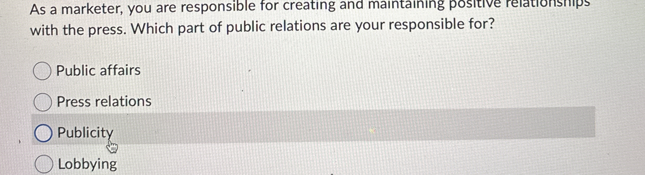  As a marketer, you are responsible for creating and maintaining positive