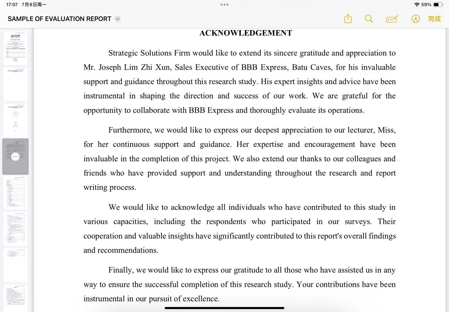  Help me write a part of acknowledgment, but you cannot use