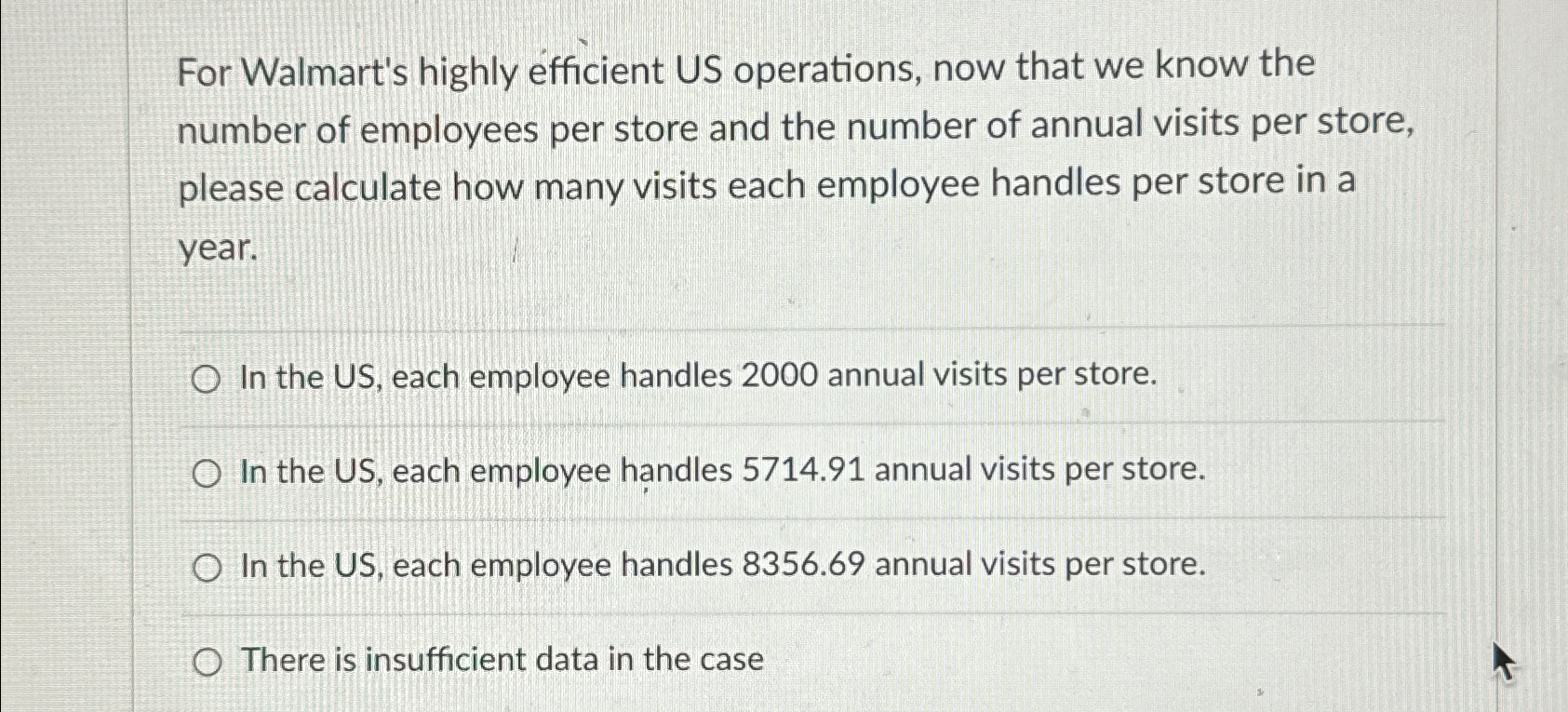  For Walmart's highly efficient US operations, now that we know the