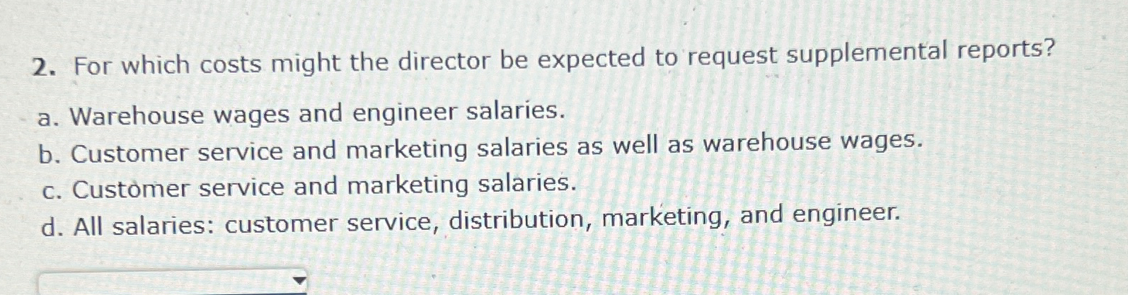  For which costs might the director be expected to request supplemental