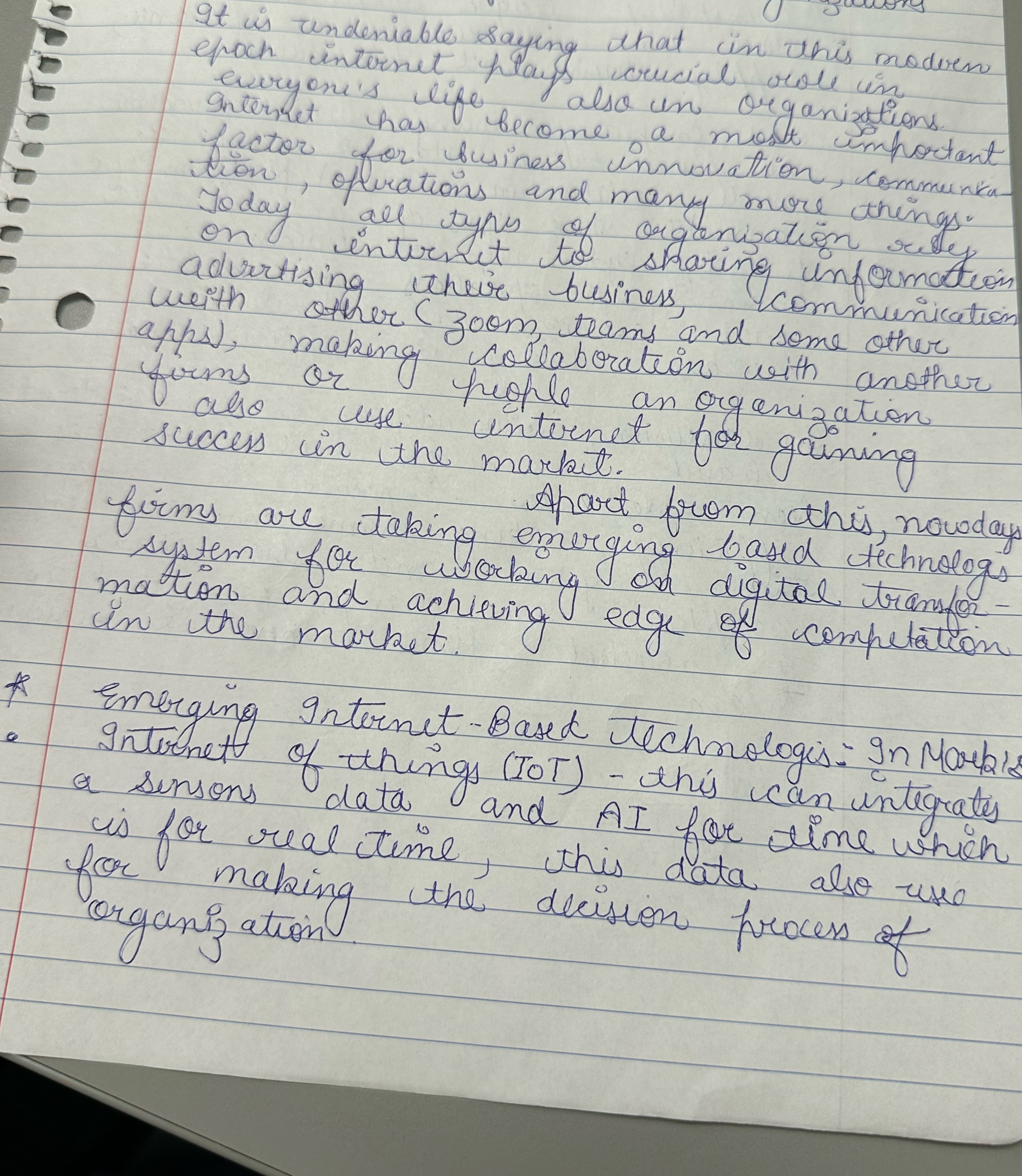  It is tendeniable saying that in this noder epoch internet plays