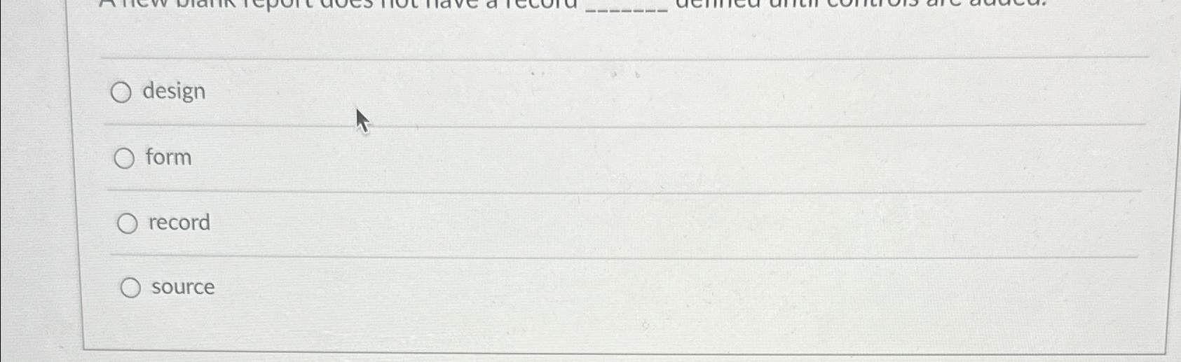  design form record source 