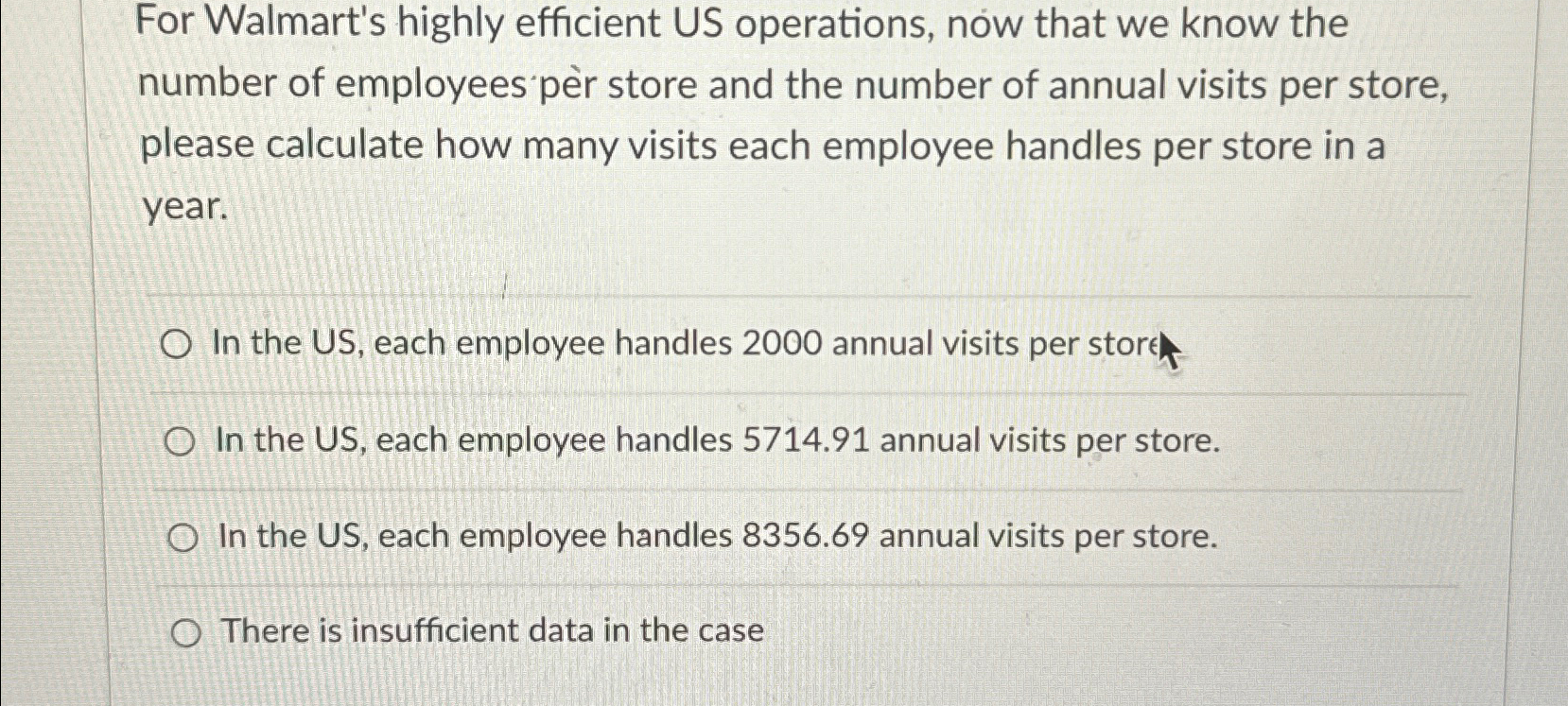  For Walmart's highly efficient US operations, now that we know the