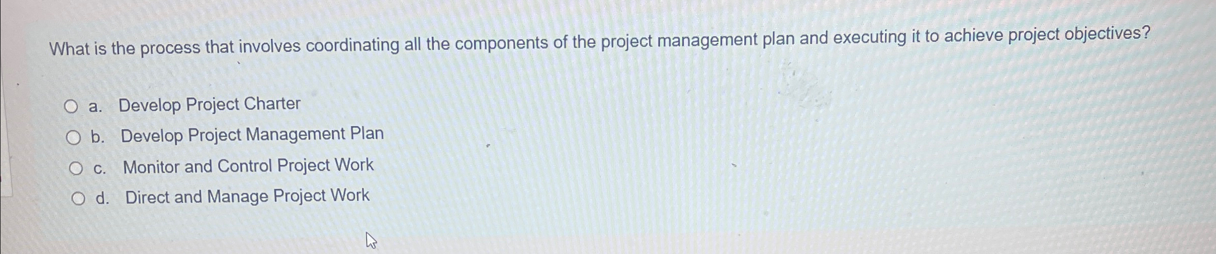  What is the process that involves coordinating all the components of