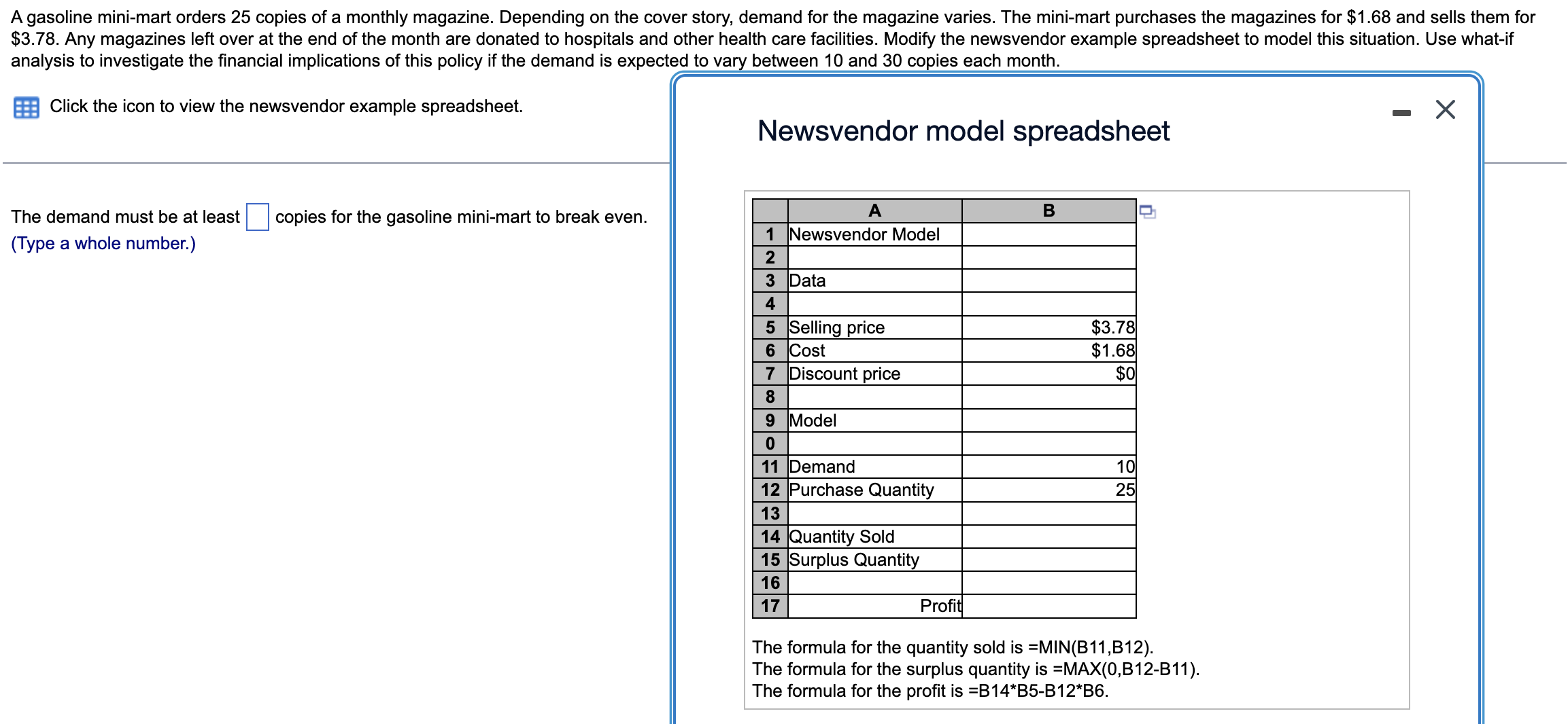  The demand must be at least enter your response here copies