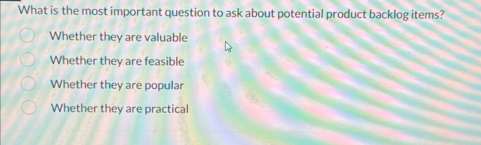  What is the most important question to ask about potential product