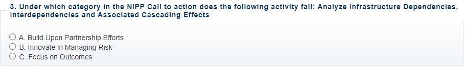  Under which category in the NIPP Call to action does the