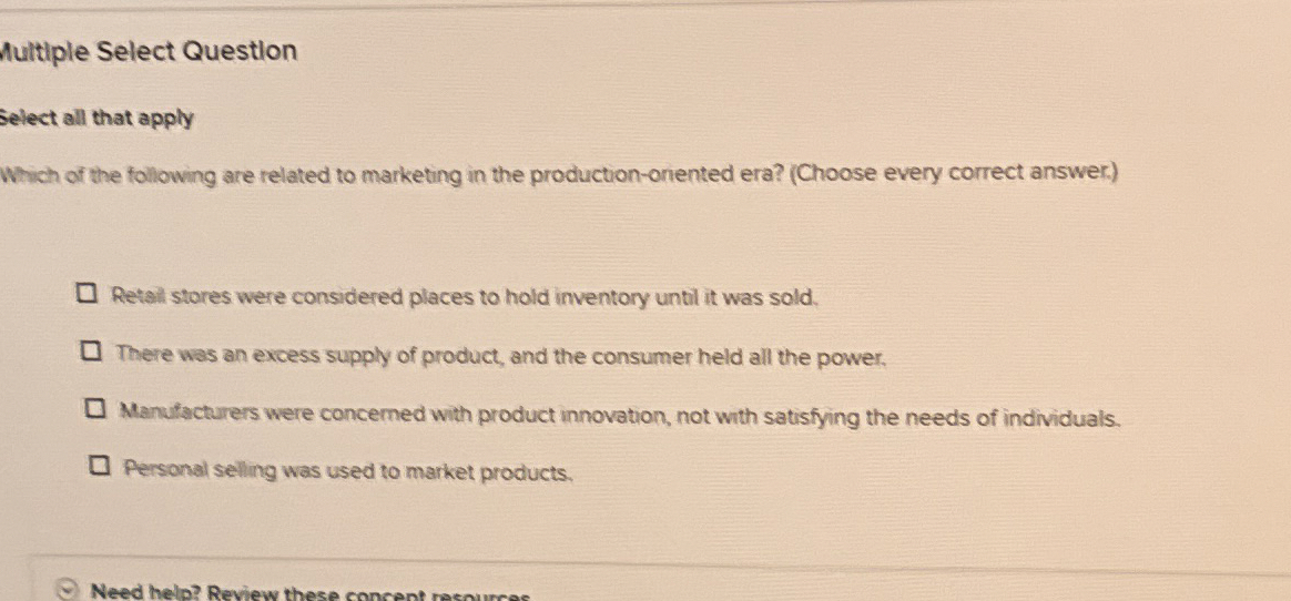  Multiple Select Question Select all that apply Which of the following