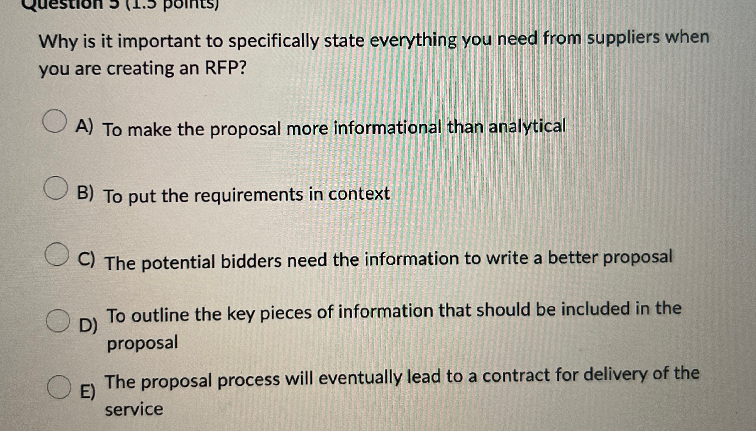  Why is it important to specifically state everything you need from