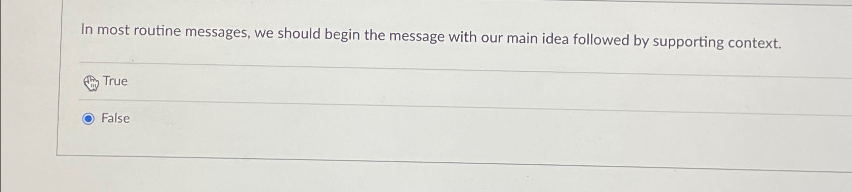  In most routine messages, we should begin the message with our