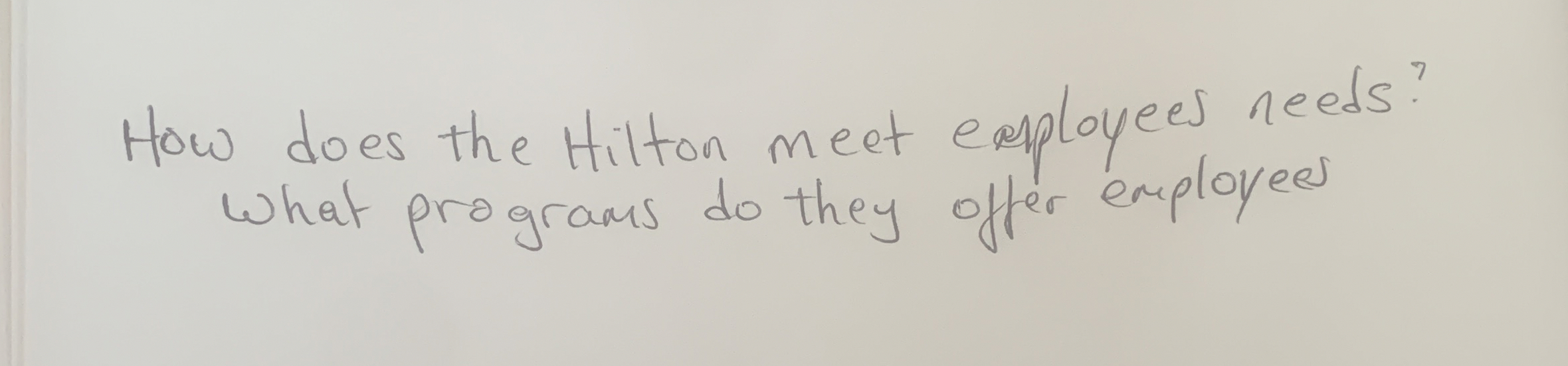  How does the Hilton meet exployees needs? what programs do they