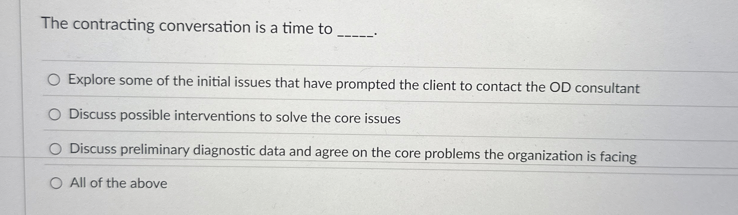  The contracting conversation is a time to . Explore some of