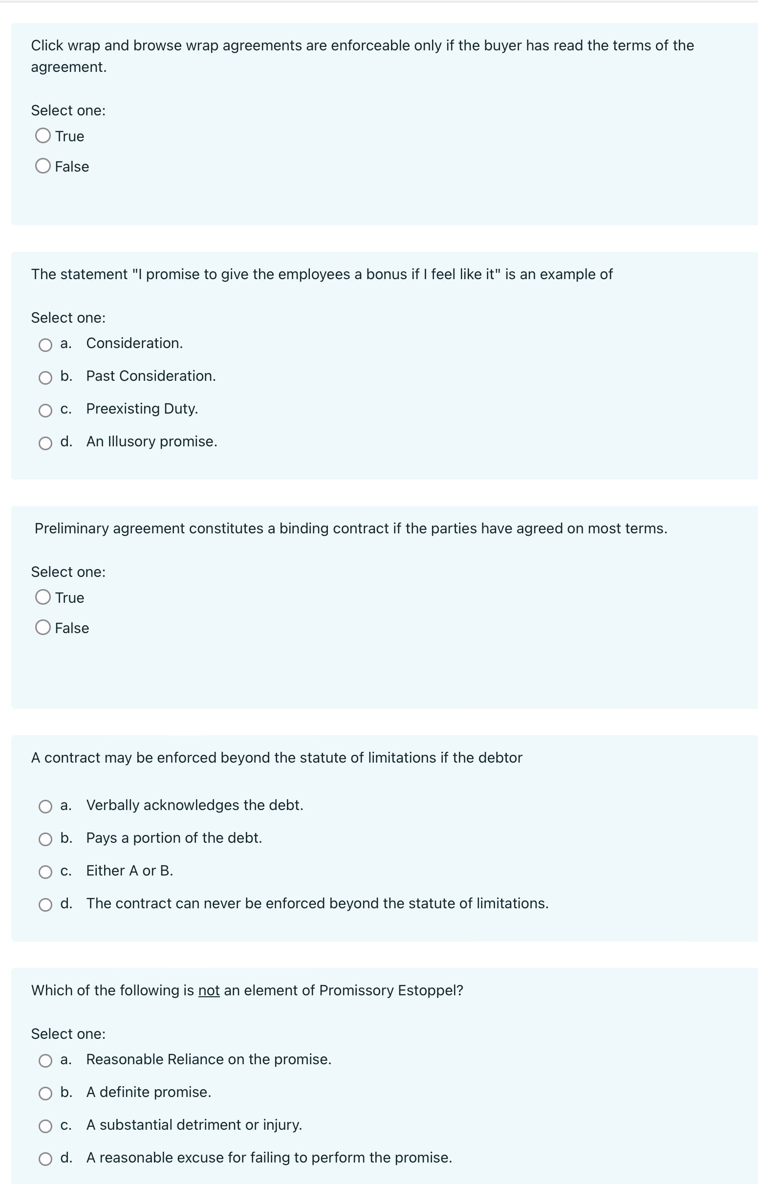  Click wrap and browse wrap agreements are enforceable only if the