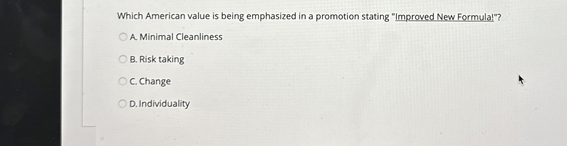 Which American value is being emphasized in a promotion stating "Improved