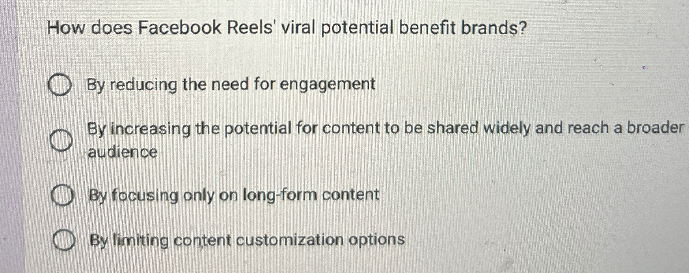  How does Facebook Reels' viral potential benefit brands? By reducing the