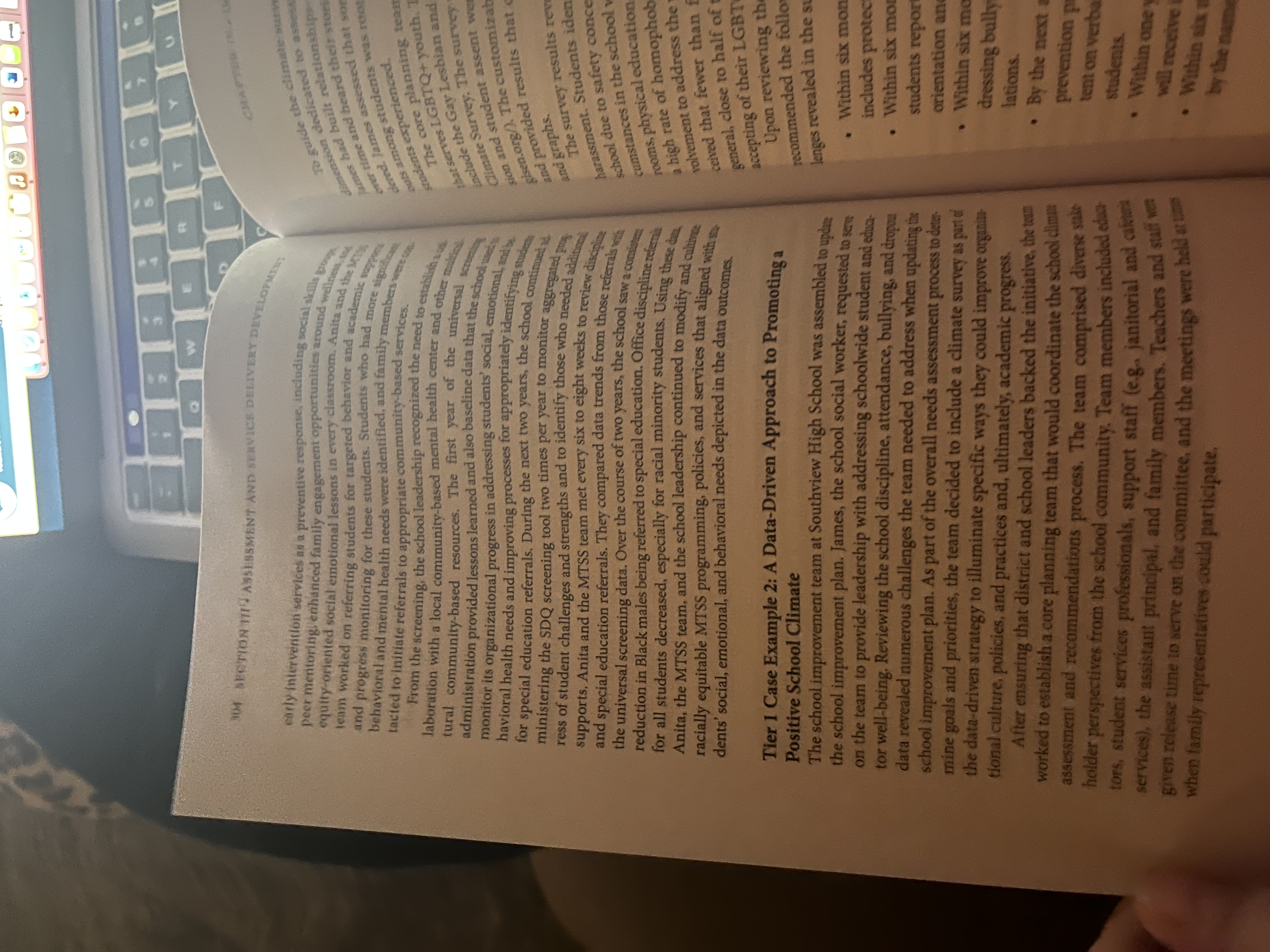 preventive services and early To support all students Afr I interventions focus