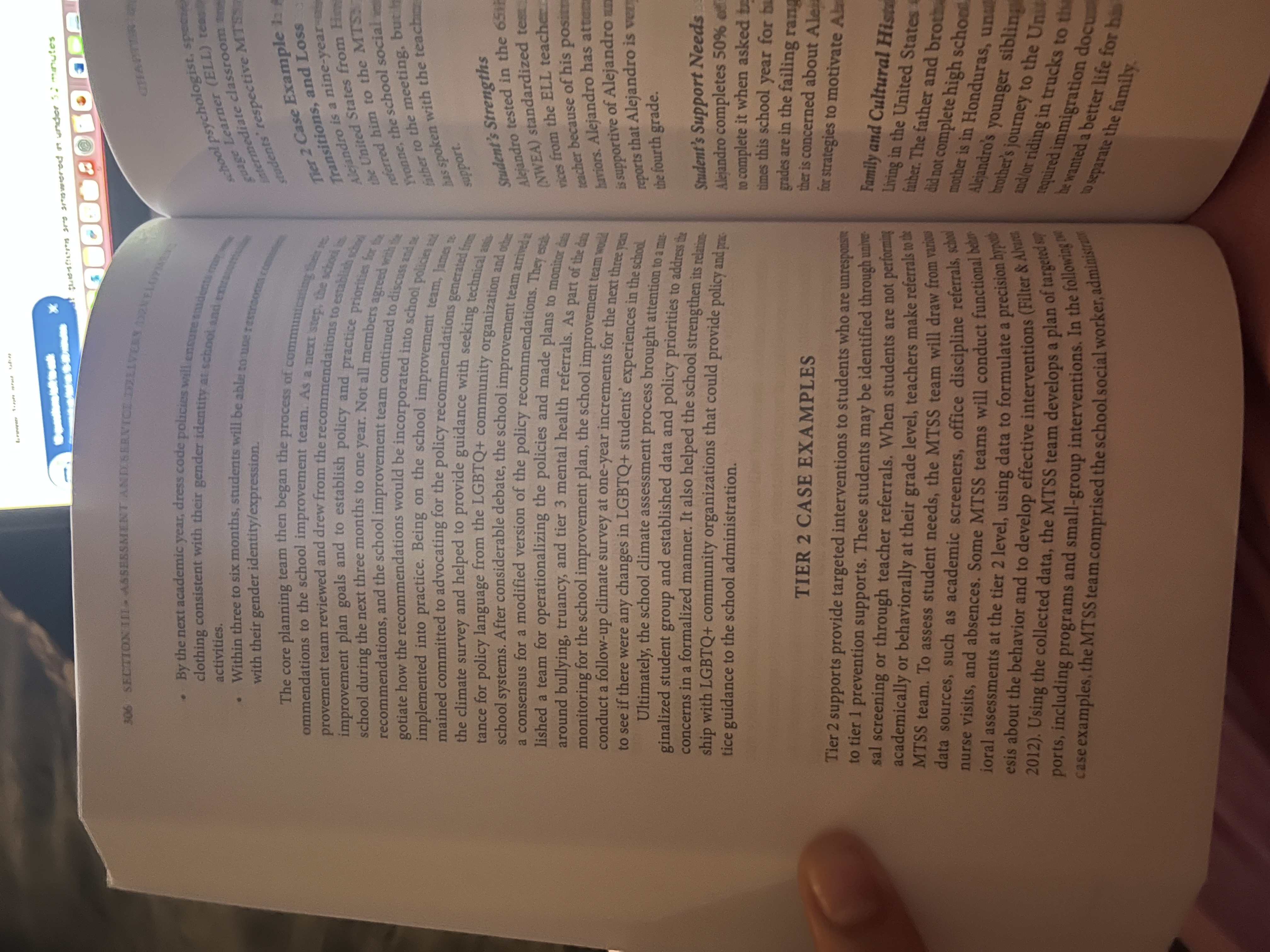 prevention and addresses organizational feature might be disproportionately school climate and culture.
