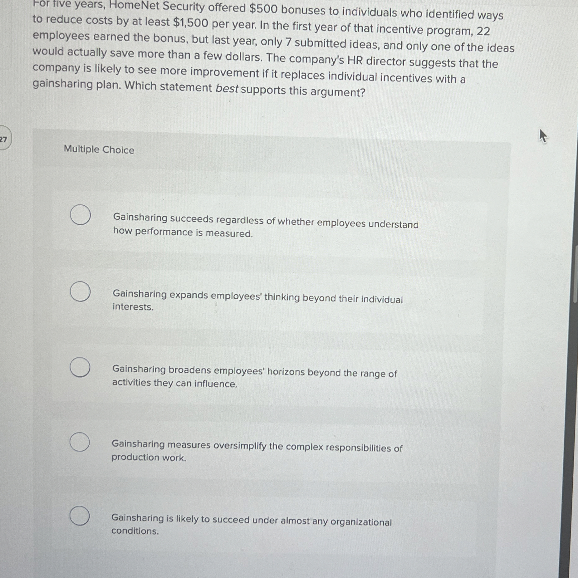  For five years, HomeNet Security offered $500 bonuses to individuals who