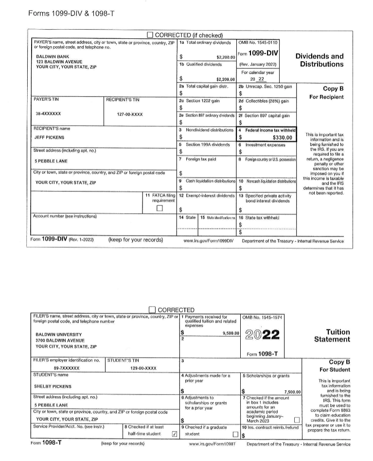 is zero, write 0. The parenthetical reference for each item below is