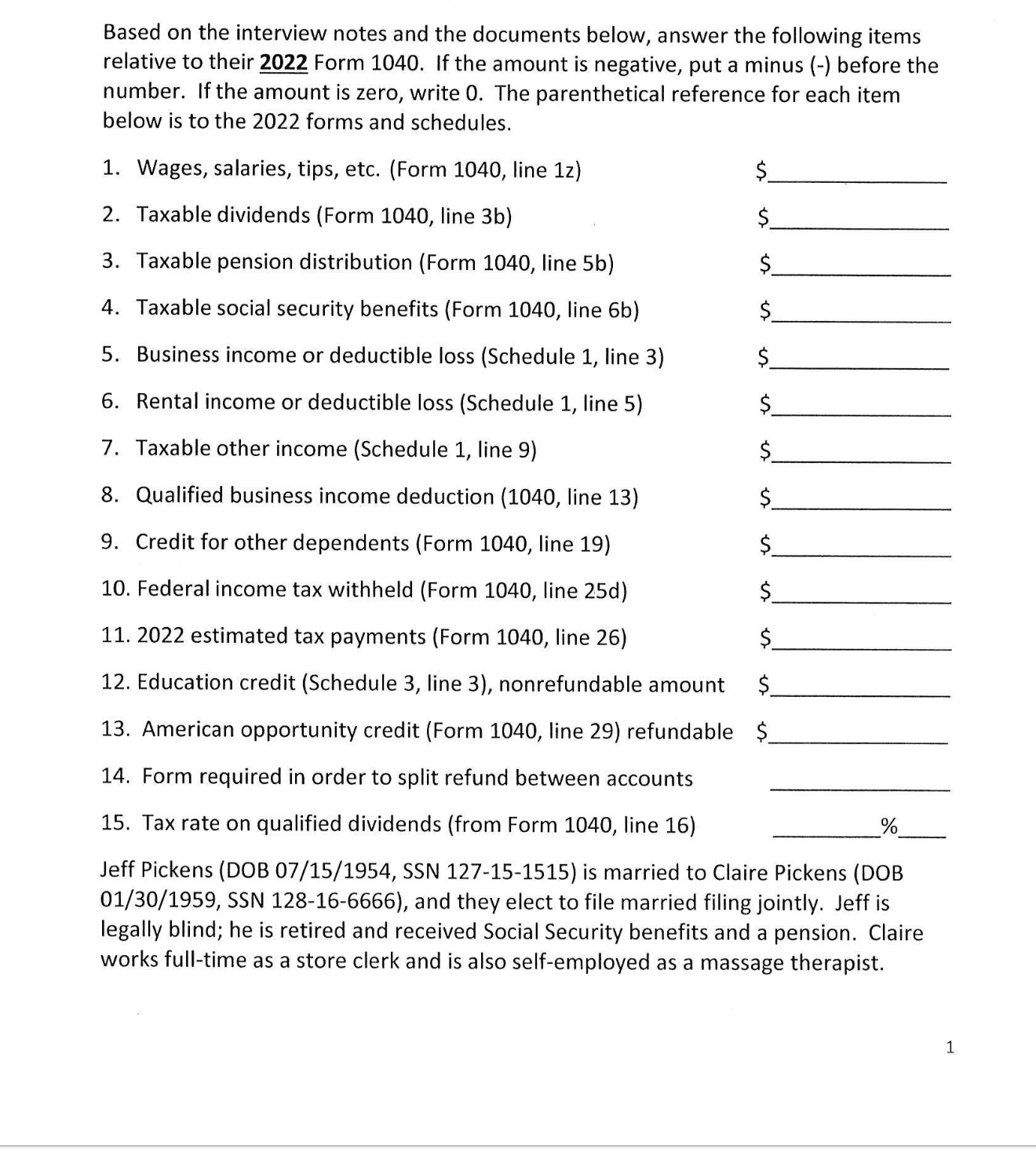  Based on the interview notes and the documents below, answer the