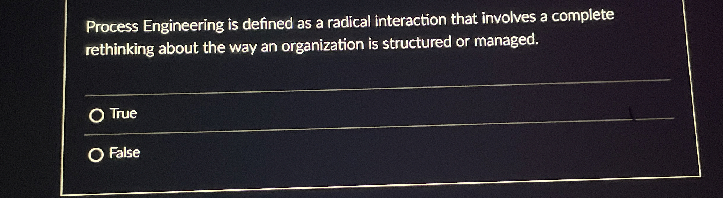  Process Engineering is defined as a radical interaction that involves a