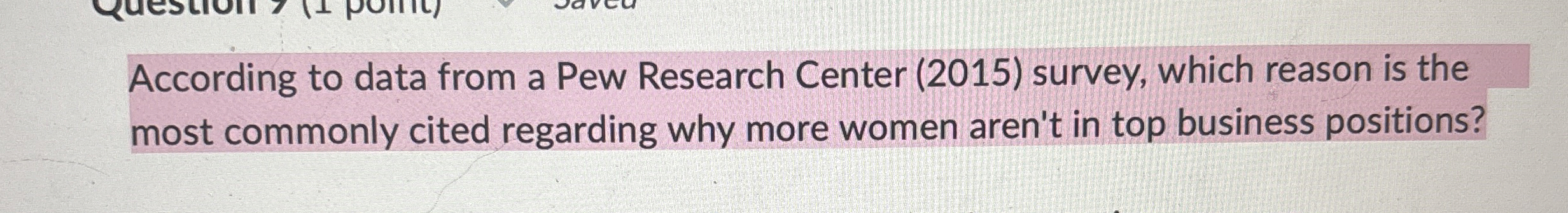  According to data from a Pew Research Center (2015) survey, which