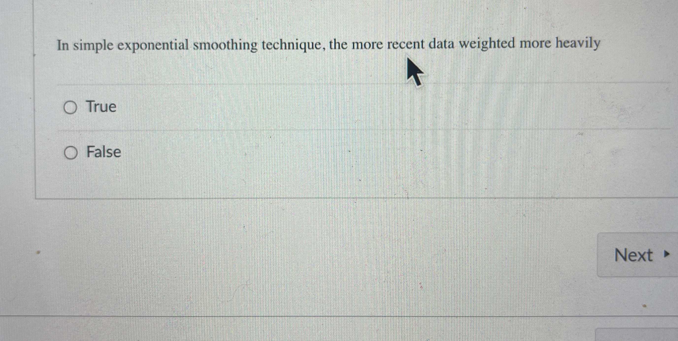  In simple exponential smoothing technique, the more recent data weighted more