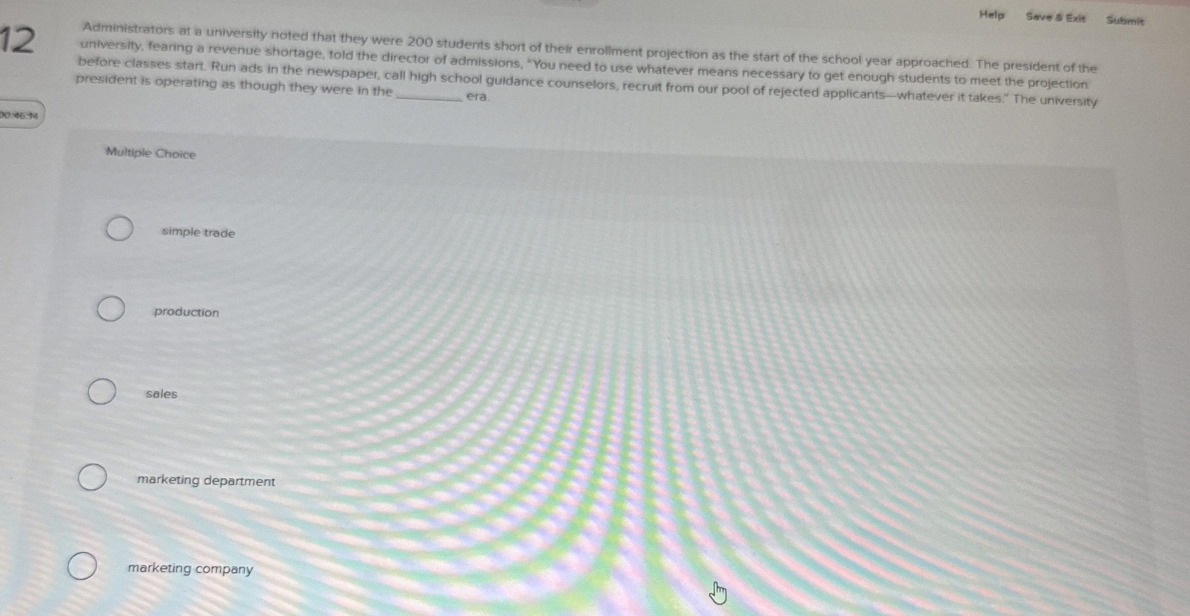  12 Help Save of Exit Submit Administrators at a university noted