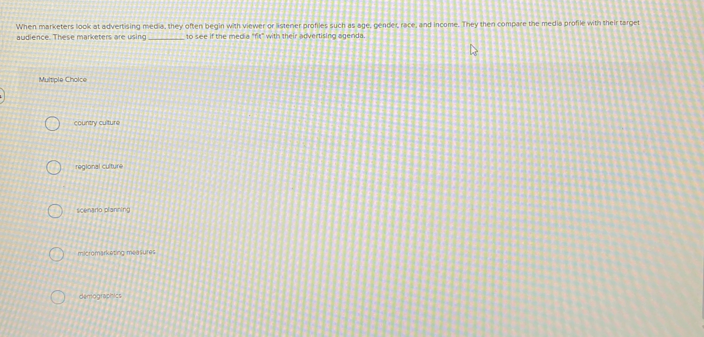  When marketers look at advertising media, they often begin with viewer