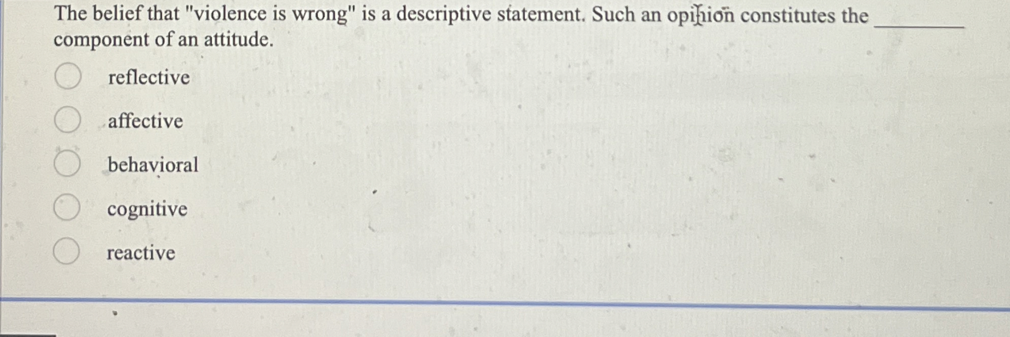  The belief that "violence is wrong" is a descriptive statement. Such