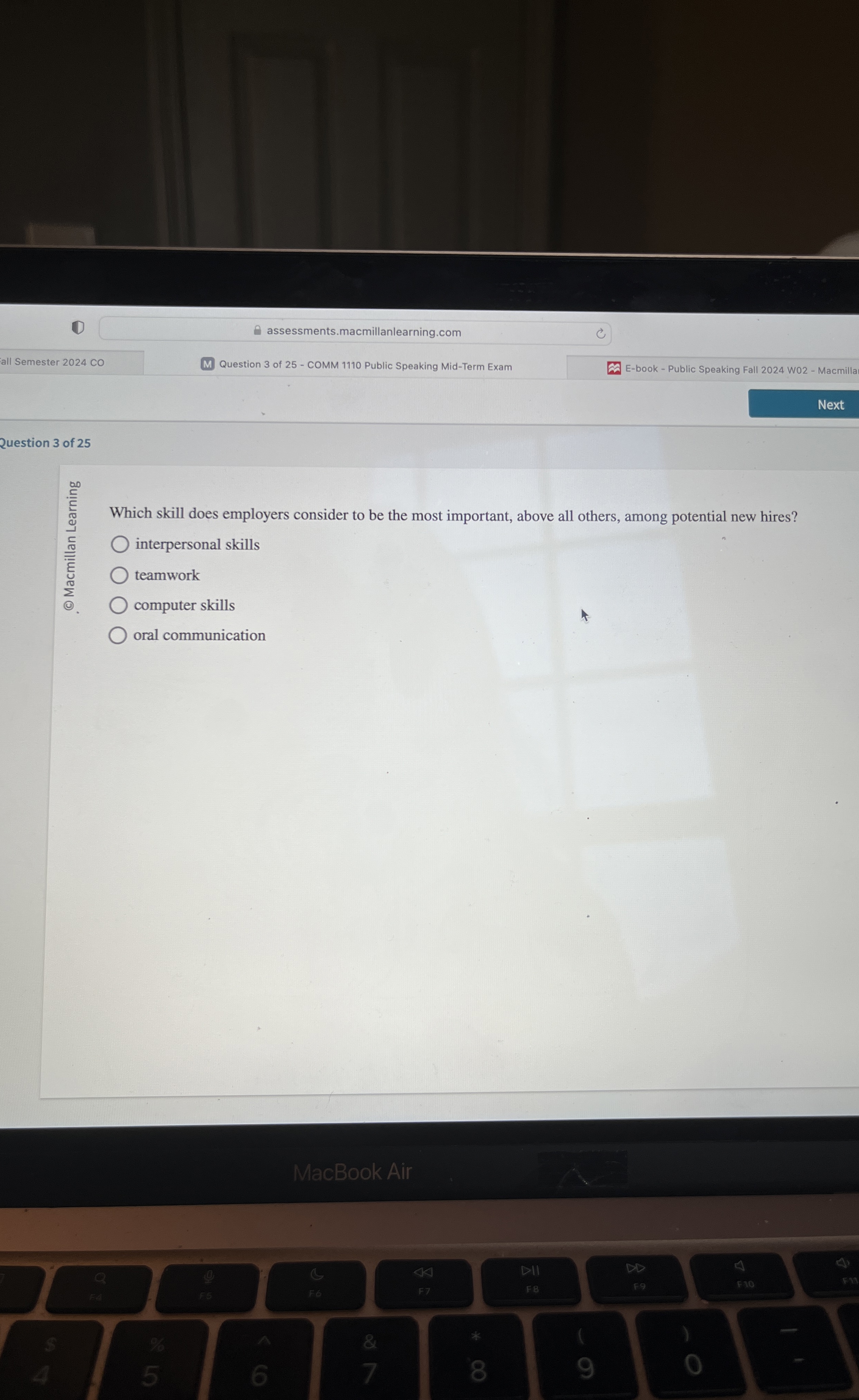  Which skill does employers consider to be the most important, above