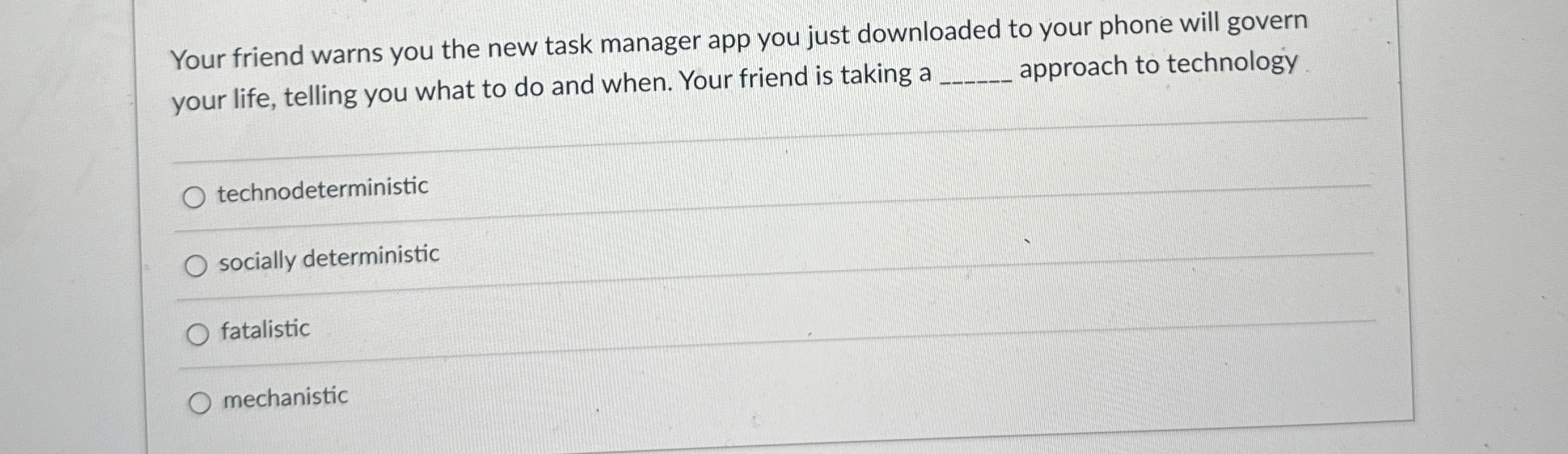  Your friend warns you the new task manager app you just