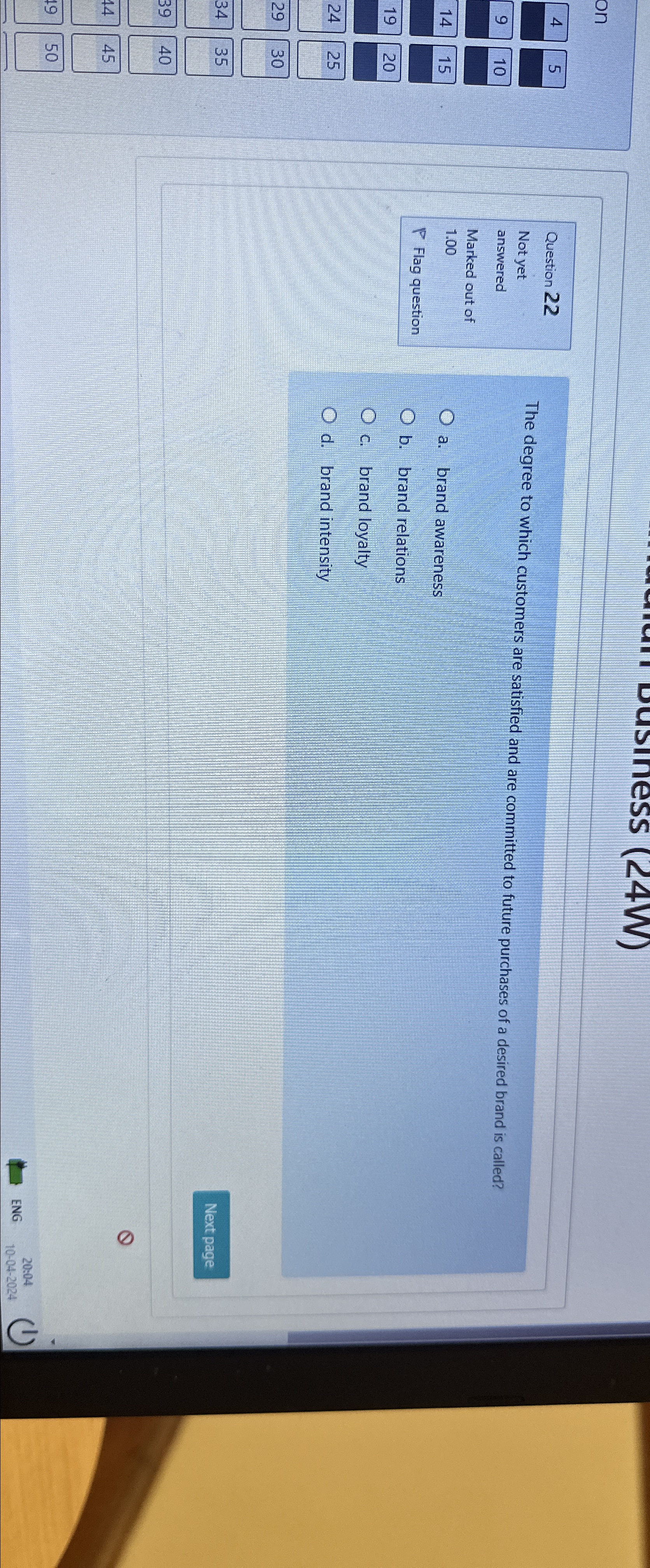  on 4 5 9 10 14 15 19 20 24 25