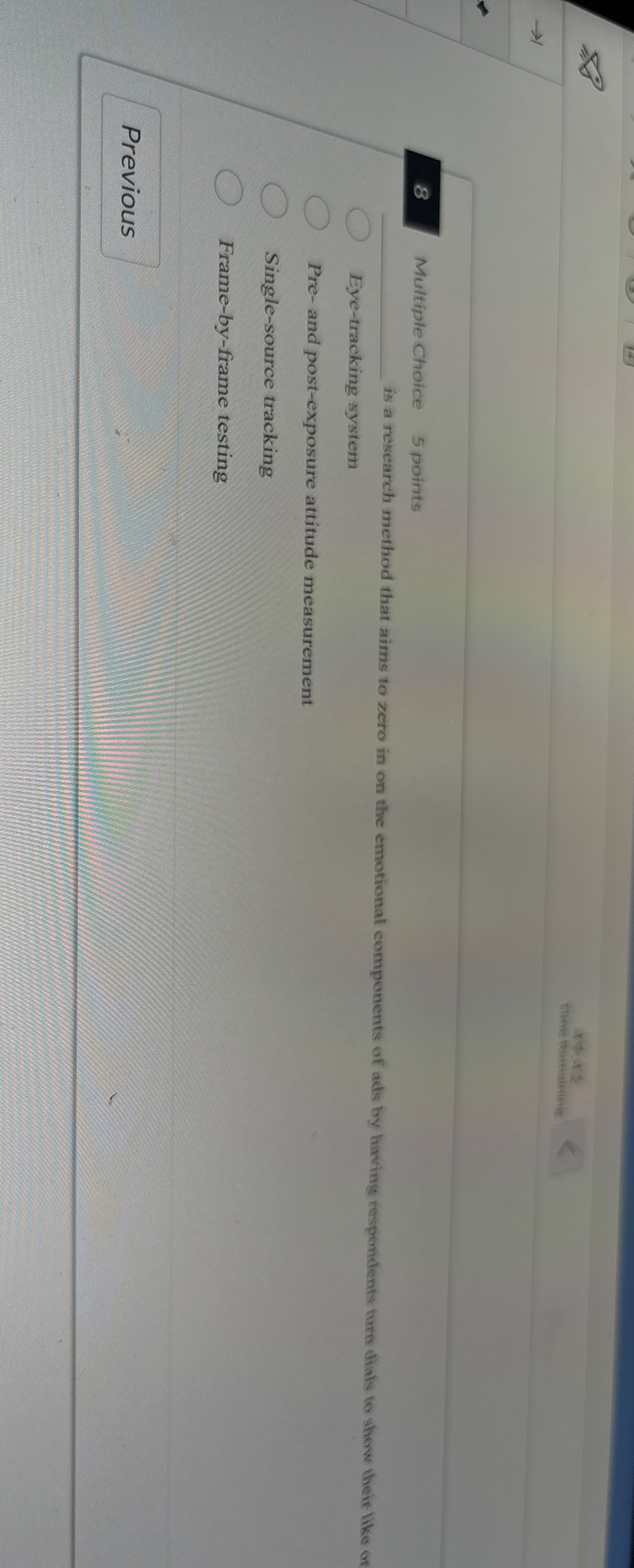  8 Multiple Choice 5 points is a research method that aims