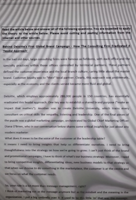  Case Study Manc Read the article below and answer all of