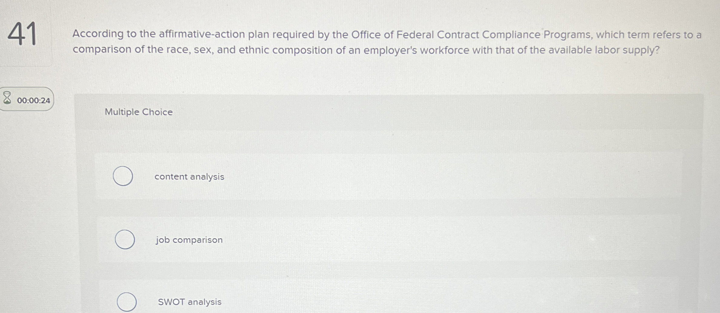  41 According to the affirmative-action plan required by the Office of