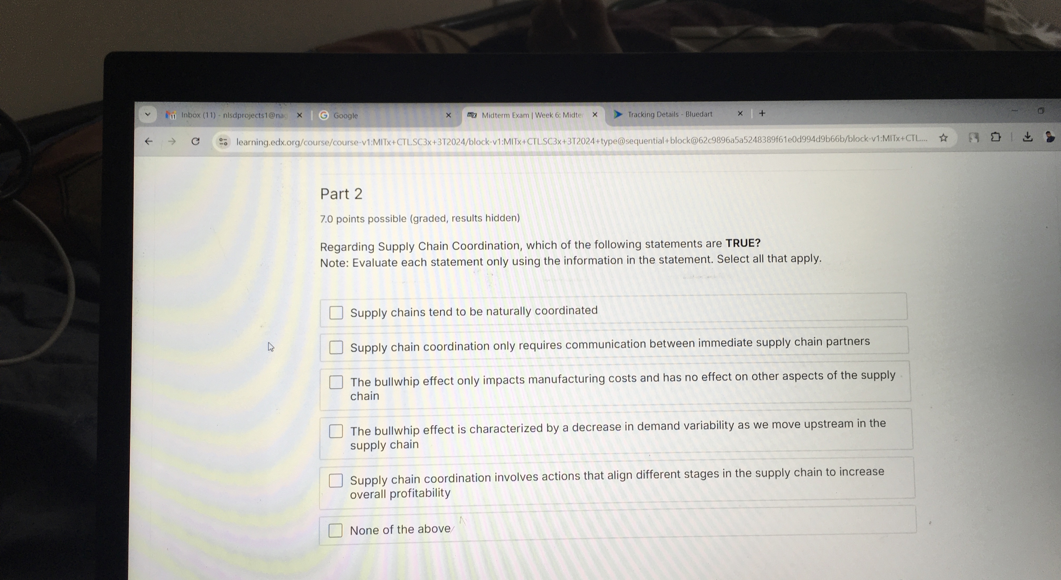  (i) Inbox (11)- nisdprojects1@nac Google Midterm Exam I Week 6: Midte