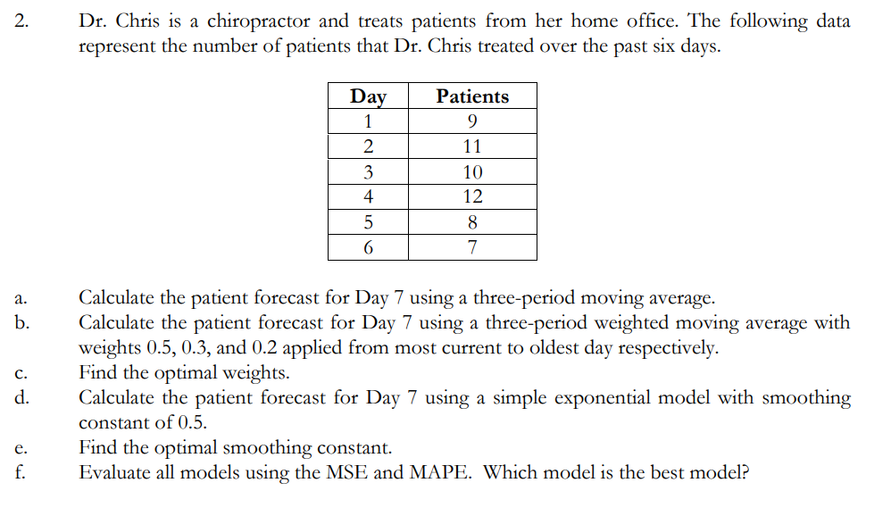  (Complete using Excel spreadsheet and show each formula used and step