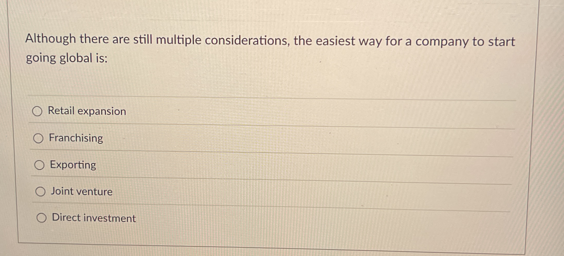  Although there are still multiple considerations, the easiest way for a
