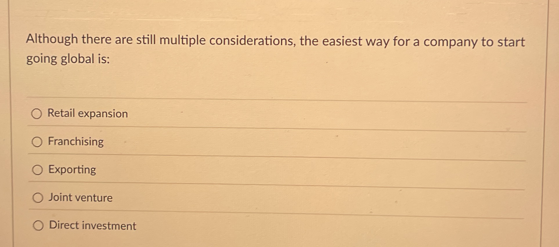  Although there are still multiple considerations, the easiest way for a