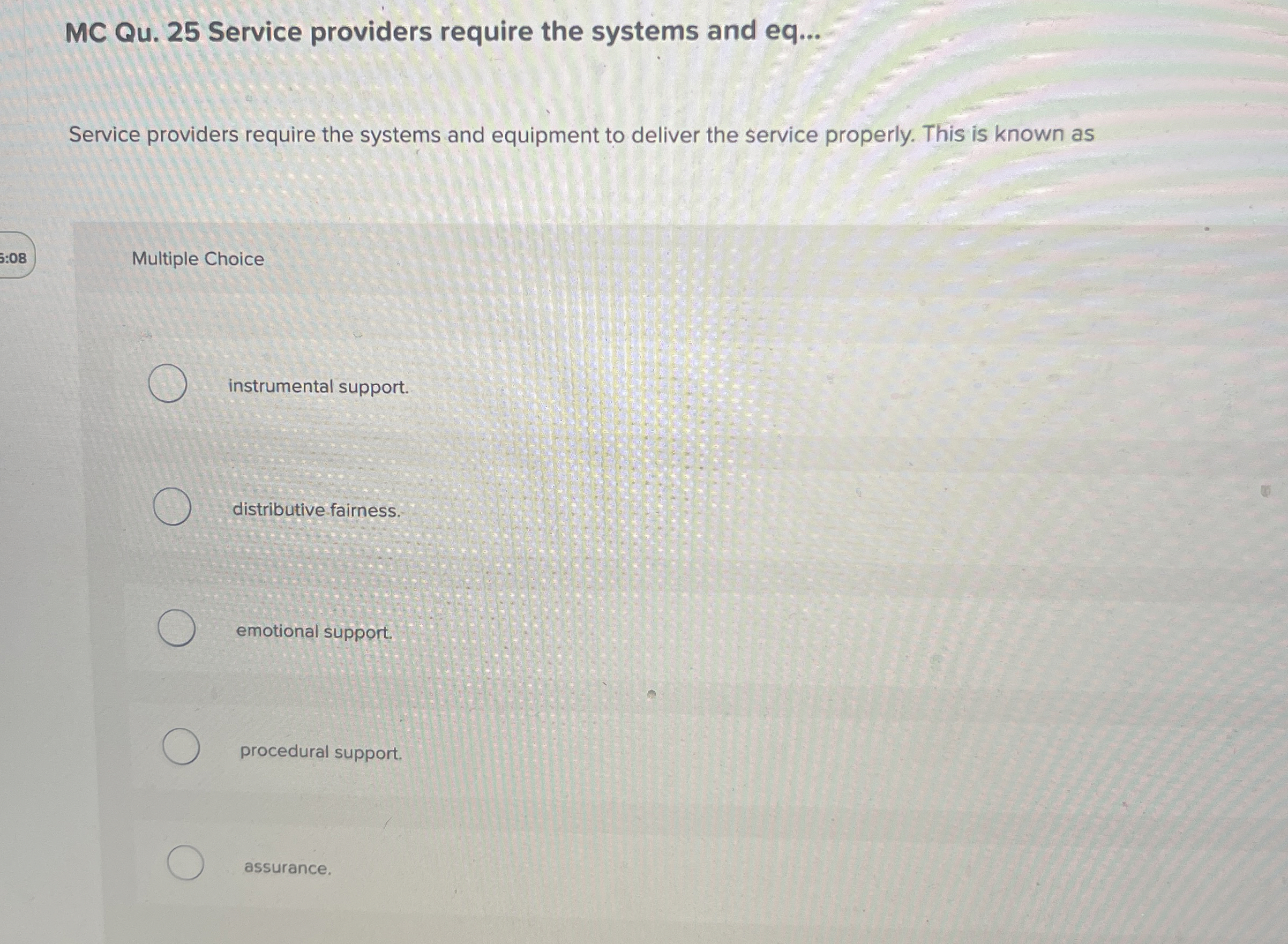  MC Qu.25 Service providers require the systems and eq... Service providers