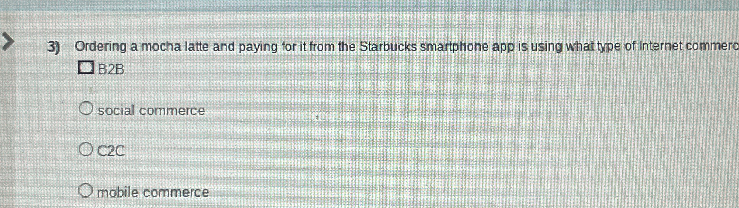  Ordering a mocha latte and paying for it from the Starbucks