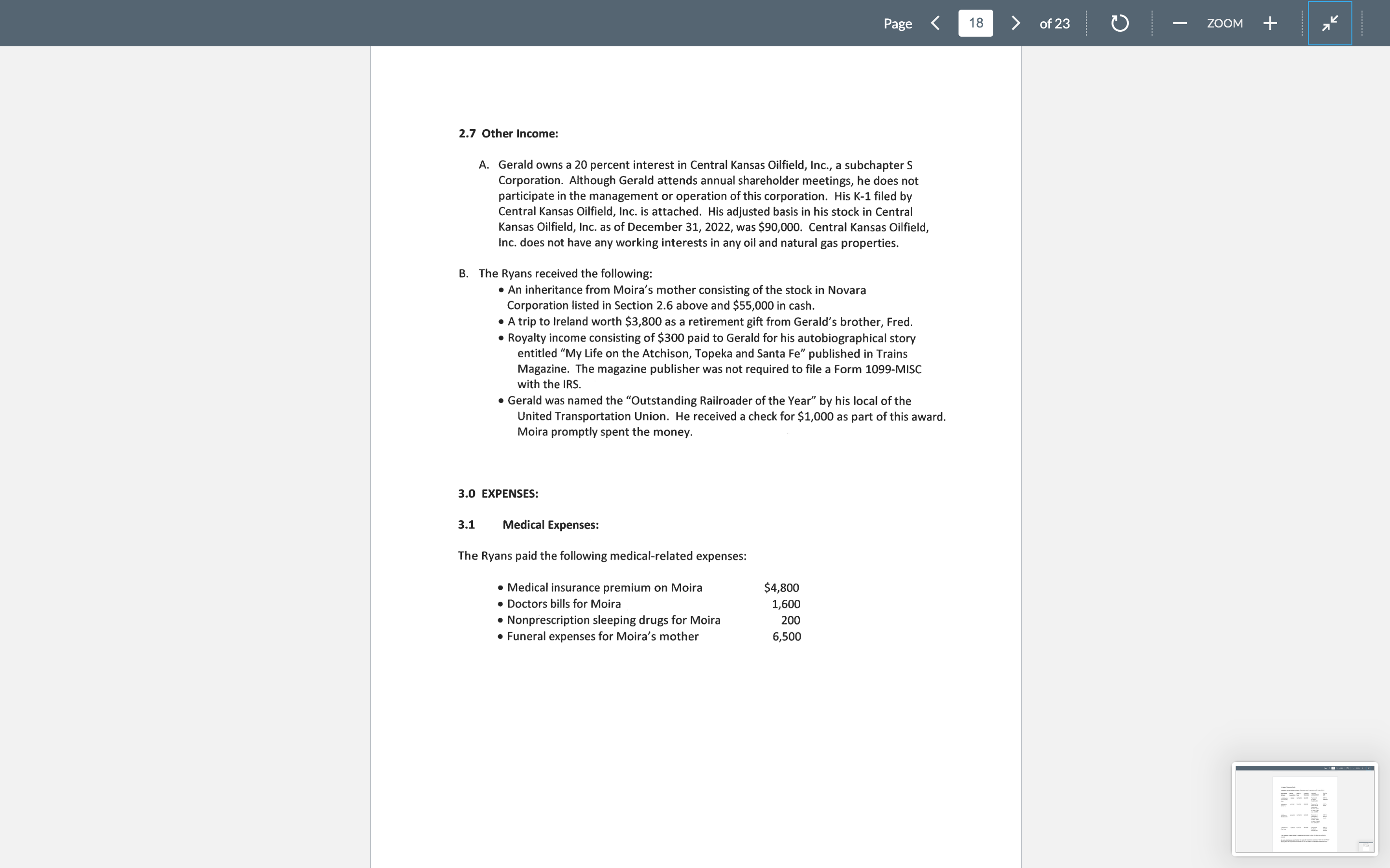 reimbursed by another person 20 Newton, KS 67114 1 Mortgage interest received