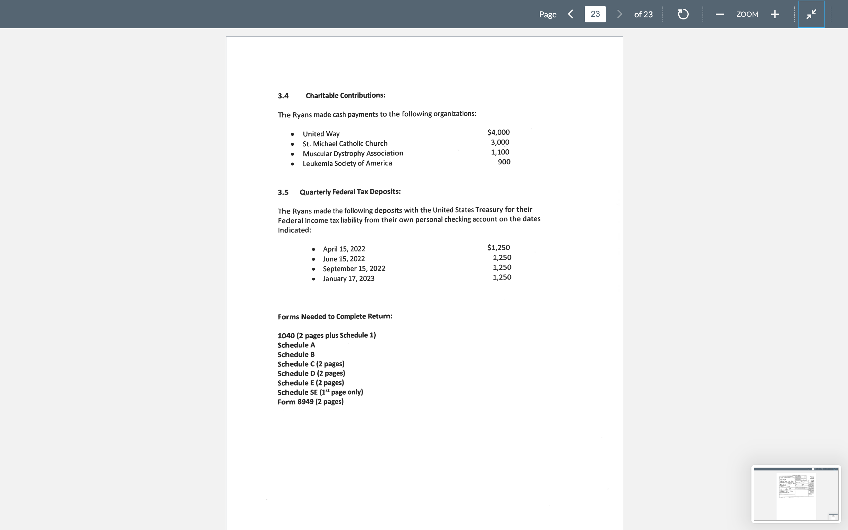 to file a return, a negligence Gerald and Morre Ryan 6 Points