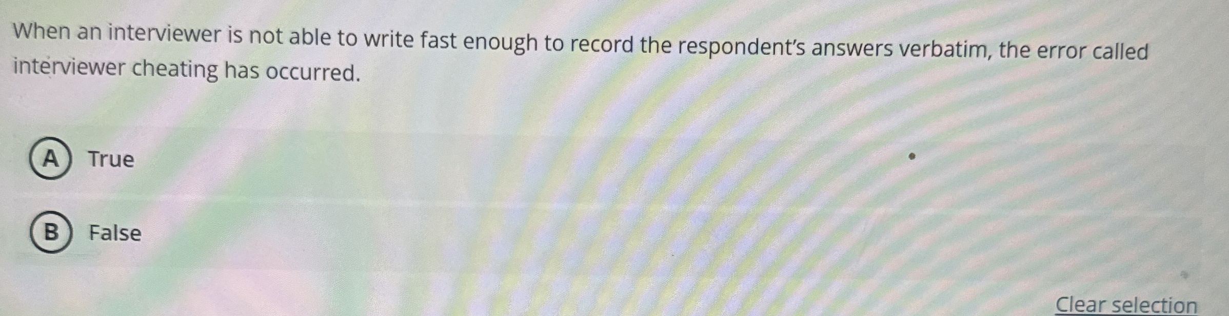  When an interviewer is not able to write fast enough to