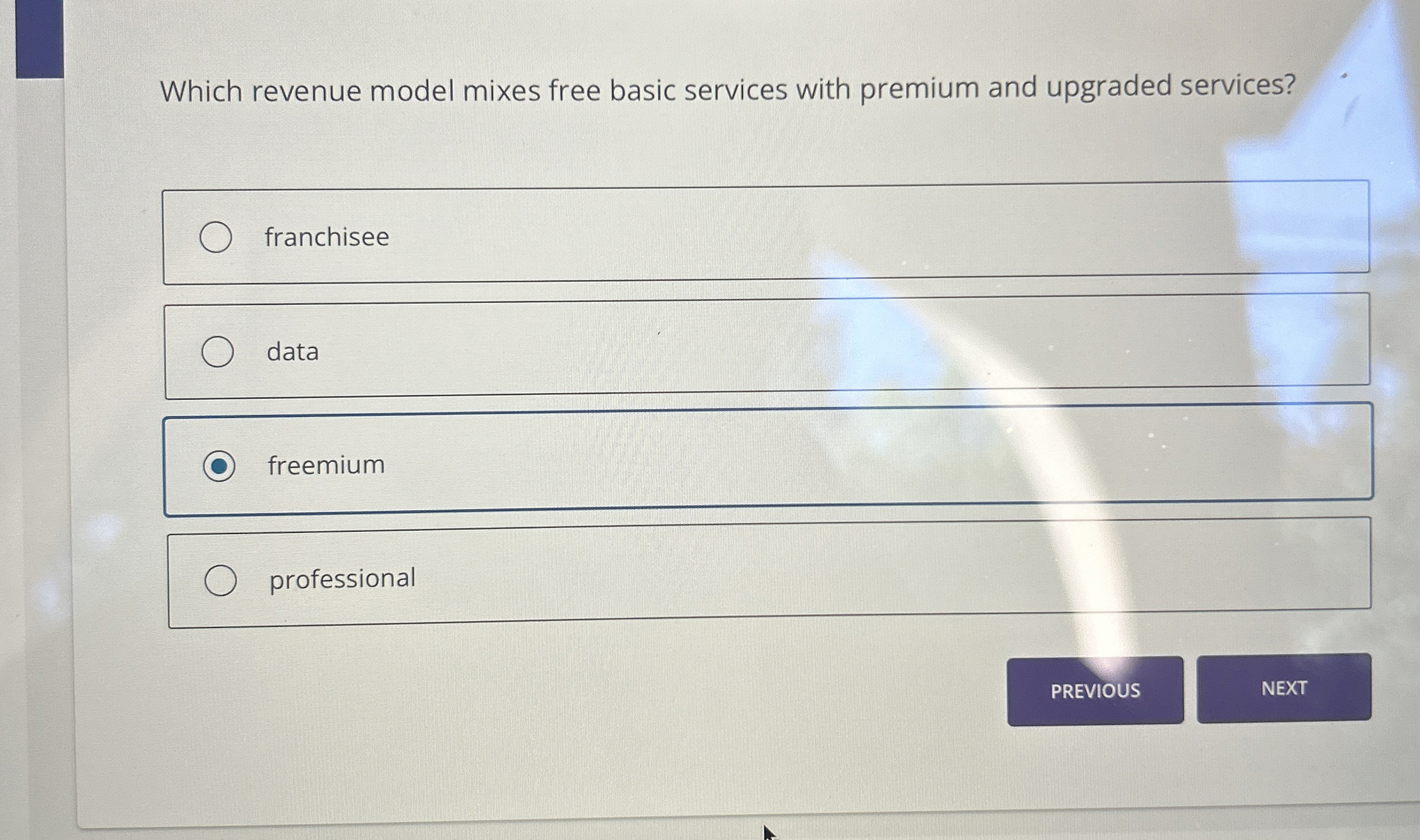  Which revenue model mixes free basic services with premium and upgraded