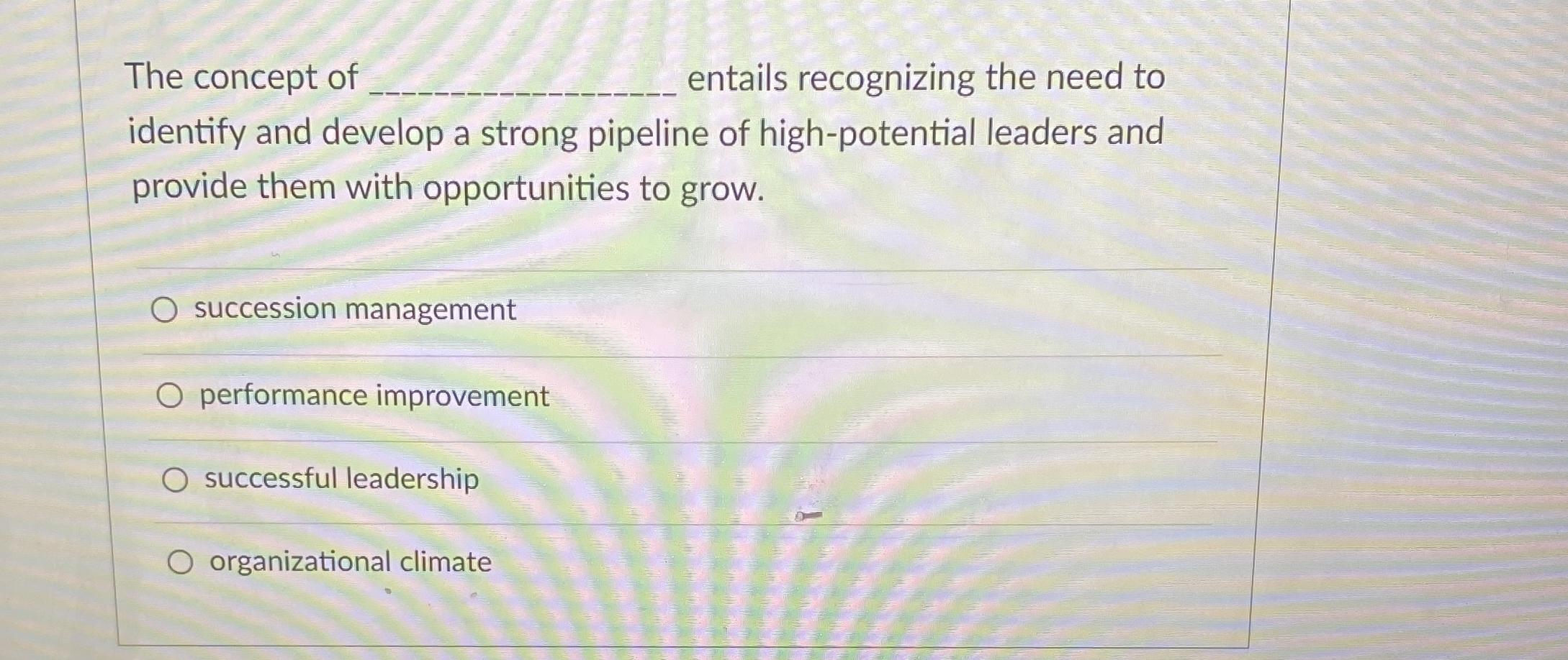  The concept of q, entails recognizing the need to identify and