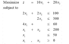 Consider the following linear programming formulation. Gen LP1.JPG Formulate and solve