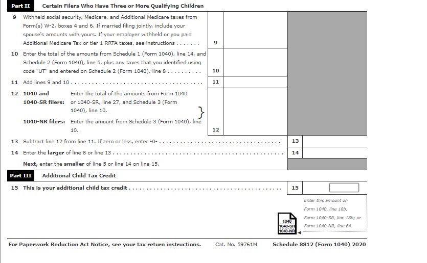 determine the amounts to be used on Form 1040. Some of the